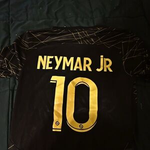 PSG Black and Gold Neymar Jr Soccer Jersey